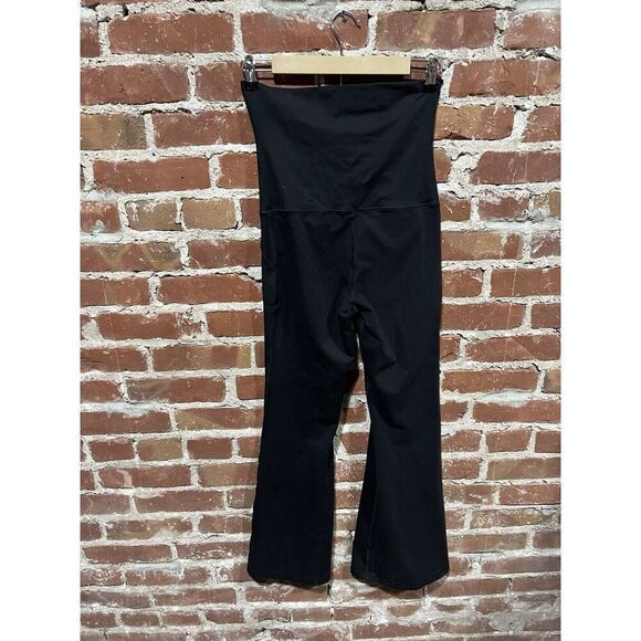 Offline By Aerie Women Foldover The Hugger High Rise Flare Legging Black Medium - Picture 2 of 3